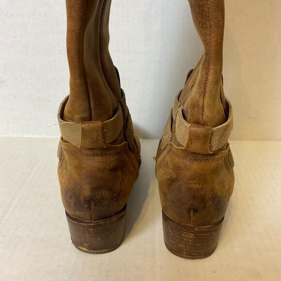 UGG Knee High Leather Boots US 6 Brown Distressed - Picture 10 of 16